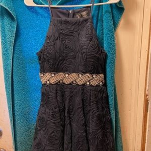 Navy blue prom short dress